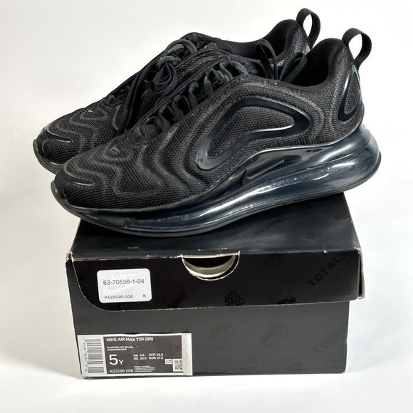 Nike Other - Nike Air Max 720 Triple Black Athletic Shoes Sneakers AQ3196-006 Kids Size 5Y